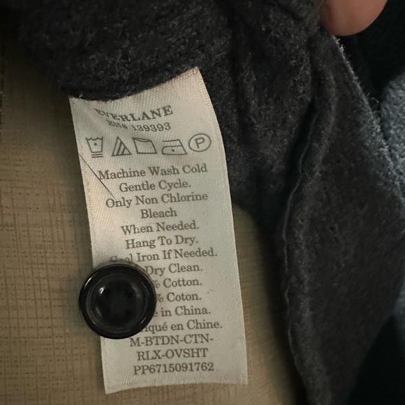 Everlane Charcoal Button-Up Shirt Jacket - Picture 4 of 5